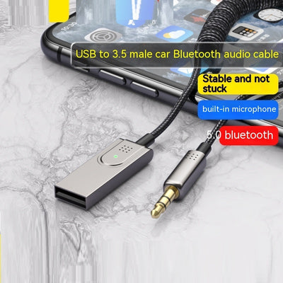 One Cable, All Connections – AUX, USB & Bluetooth Ready!. Color: Black 