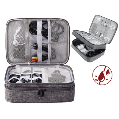 Waterproof Protection for All Your Tech Essentials. Color: Grey, Gray Focalpoint: Center, Front, Back